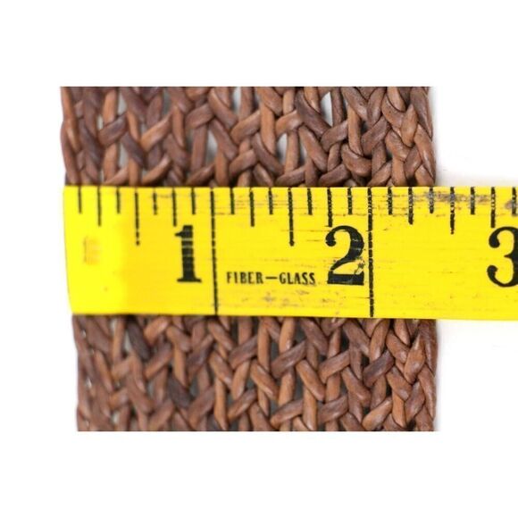 Leatherock BRAIDED BROWN REAL LEATHER 2 3/8\